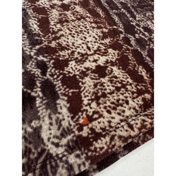 Womens L Snake Print Stretch Blouse Glam Mob Wife Animal Print Top Layers Fall - Picture 4 of 7